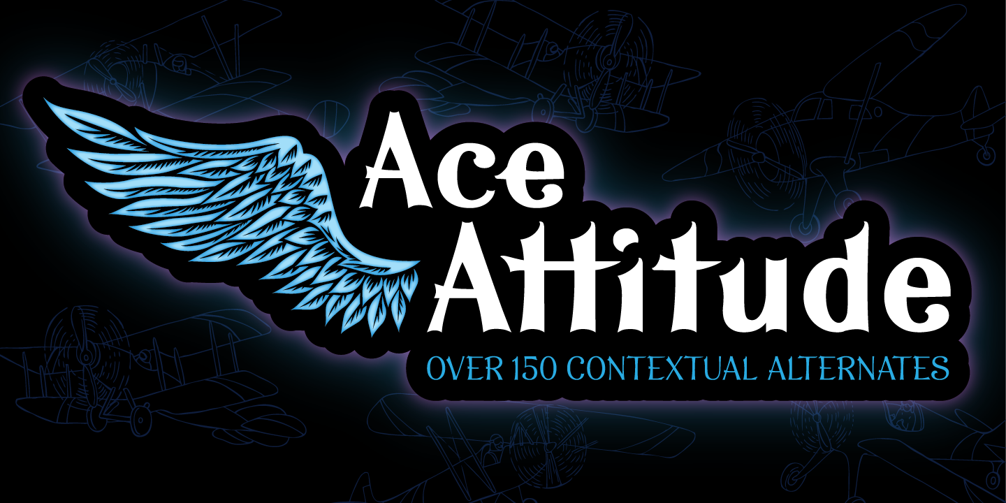 Пример шрифта Ace Attitude #1